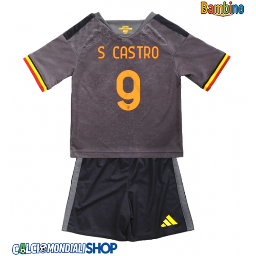Maglie da calcio AS Roma Santiago Castro #9 Terza Maglia Bambino 2026-27 Manica Corta + Pantaloni corti)